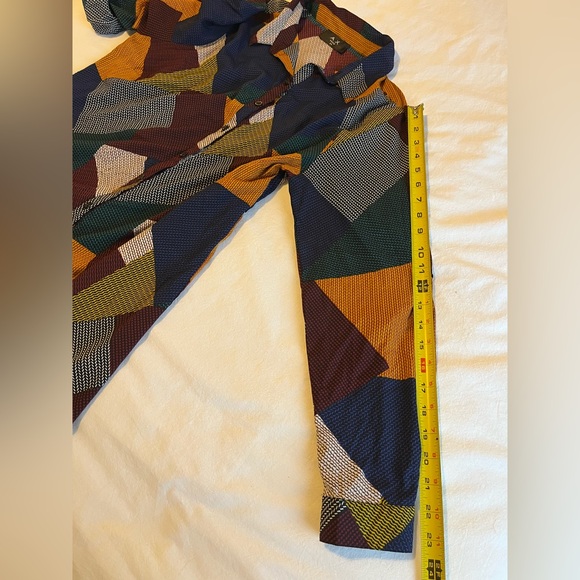 AX Paris Multicolor Geometric Shirt Tunic Dress Boho Abstract Print Patchwork - Picture 13 of 14